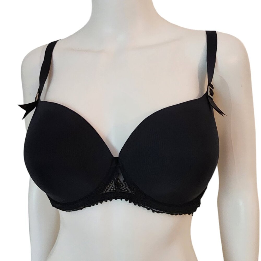LOU Lace with Rhinestone Buckles Padded Bra